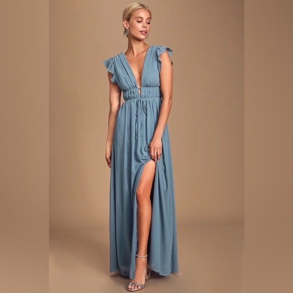Lulus Dresses & Skirts - NWT Lulu’s I’m All Yours Chiffon Maxi Dress size XS